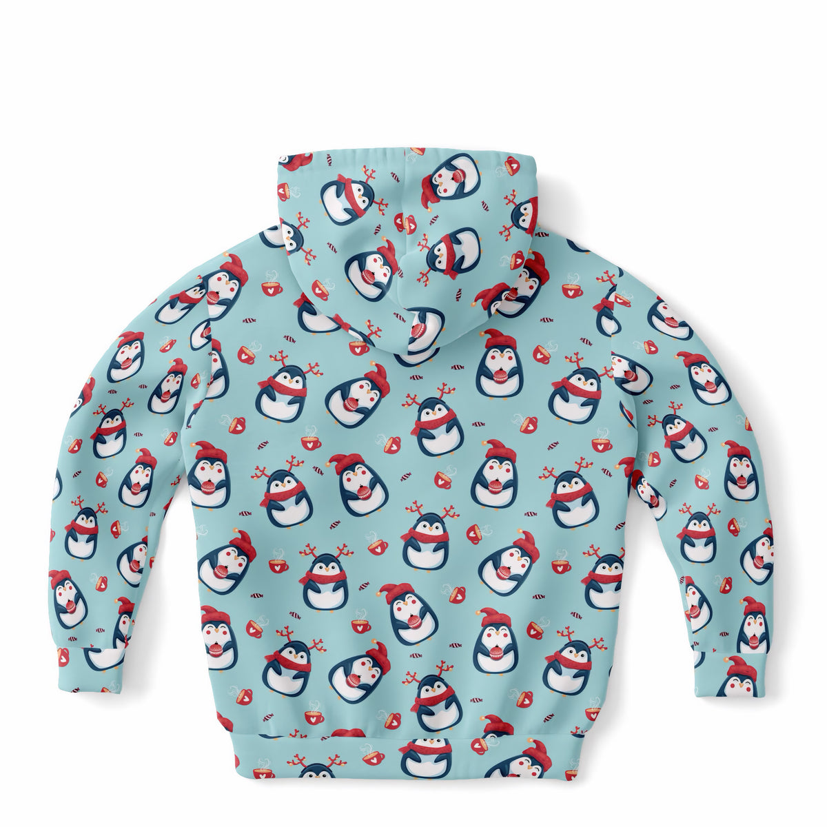 Kids Reindeer Penguin Hoodie – Ultra Comfy & Stretchy, Cozy Fleece or Lightweight Sports Fabric, Double-Layer Hood & Kangaroo Pocket