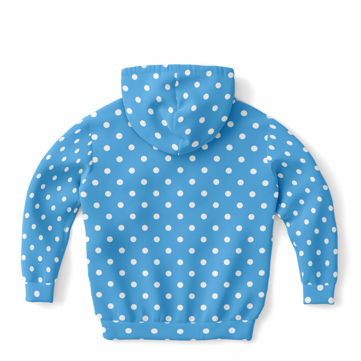 Kids Sky Blue Polka Dot Hoodie – Ultra Comfy & Stretchy, Cozy Fleece or Lightweight Sports Fabric, Double-Layer Hood & Kangaroo Pocket