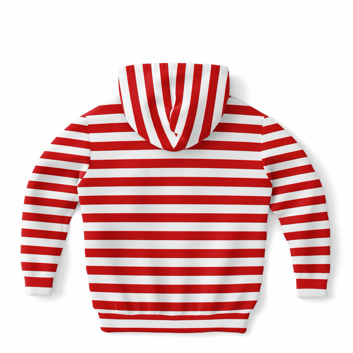 Kids Striped Red Christmas Hoodie – Ultra Comfy & Stretchy, Cozy Fleece or Lightweight Sports Fabric, Double-Layer Hood & Kangaroo Pocket