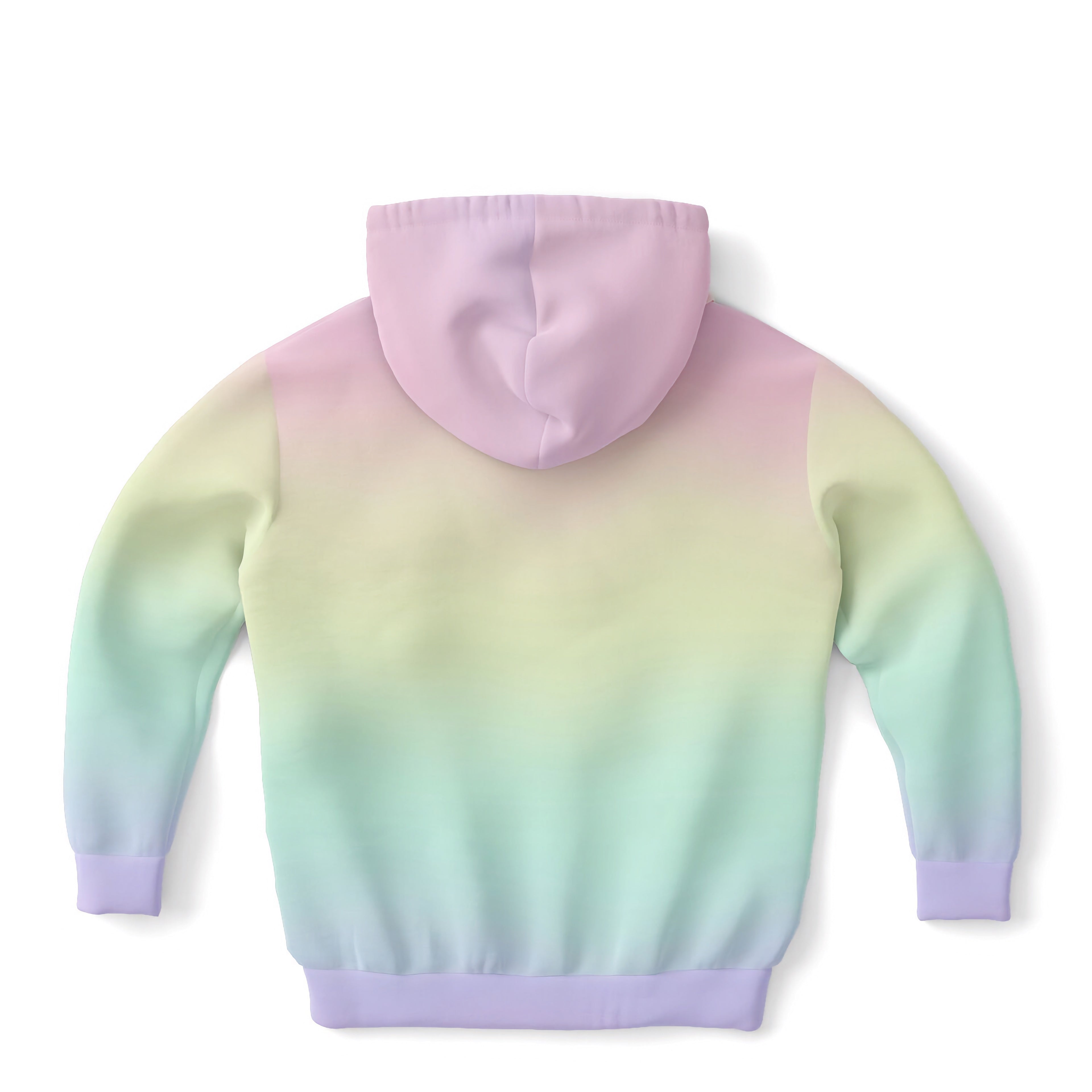 Girls Pastel Rainbow Hoodie – Cozy Cotton Fleece or Lightweight Sports Fabric