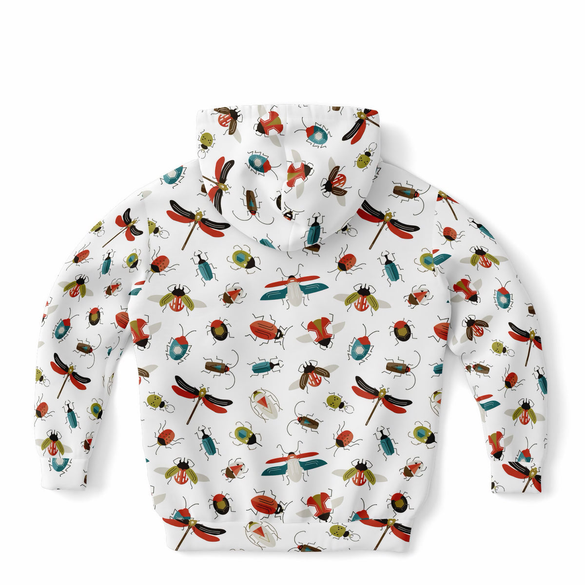 Kids Colorful Bugs Hoodie – Ultra Comfy & Stretchy, Cozy Fleece or Lightweight Sports Fabric, Double-Layer Hood & Kangaroo Pocket