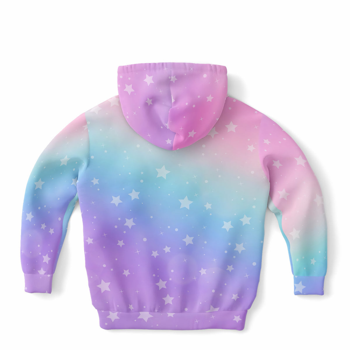 Girls Rainbow Stars Hoodie – Ultra Comfy & Stretchy, Cozy Fleece or Lightweight Sports Fabric, Double-Layer Hood & Kangaroo Pocket