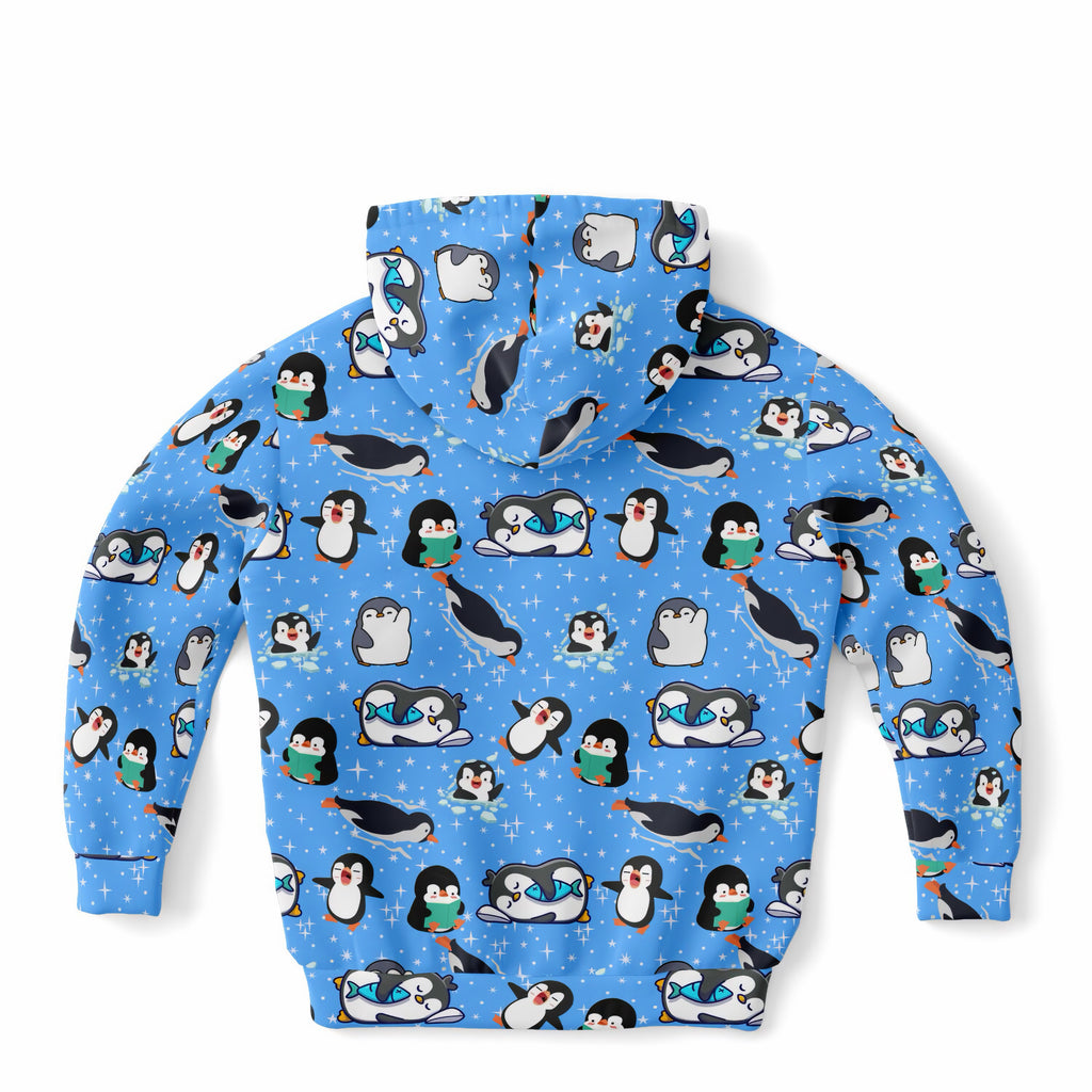 Kids Cute Penguin Hoodie – Ultra Comfy & Stretchy, Cozy Fleece or Lightweight Sports Fabric, Double-Layer Hood & Kangaroo Pocket