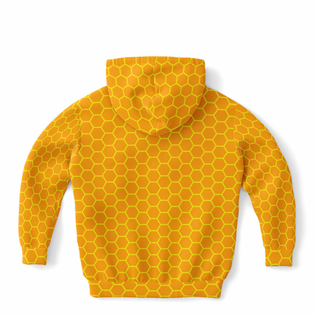 Kids Honeycomb Hoodie – Ultra Comfy & Stretchy, Cozy Fleece or Lightweight Sports Fabric, Double-Layer Hood & Kangaroo Pocket