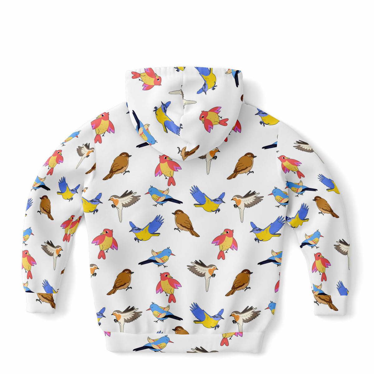 Kids Colorful Bird Hoodie – Ultra Comfy & Stretchy, Cozy Fleece or Lightweight Sports Fabric, Double-Layer Hood & Kangaroo Pocket