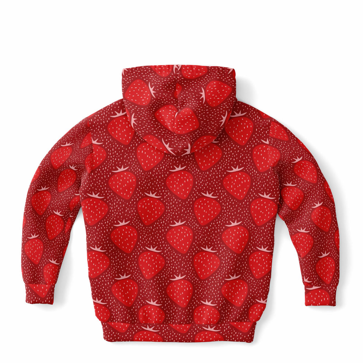 Kids Strawberry Hoodie – Ultra Comfy & Stretchy, Cozy Fleece or Lightweight Sports Fabric, Double-Layer Hood & Kangaroo Pocket