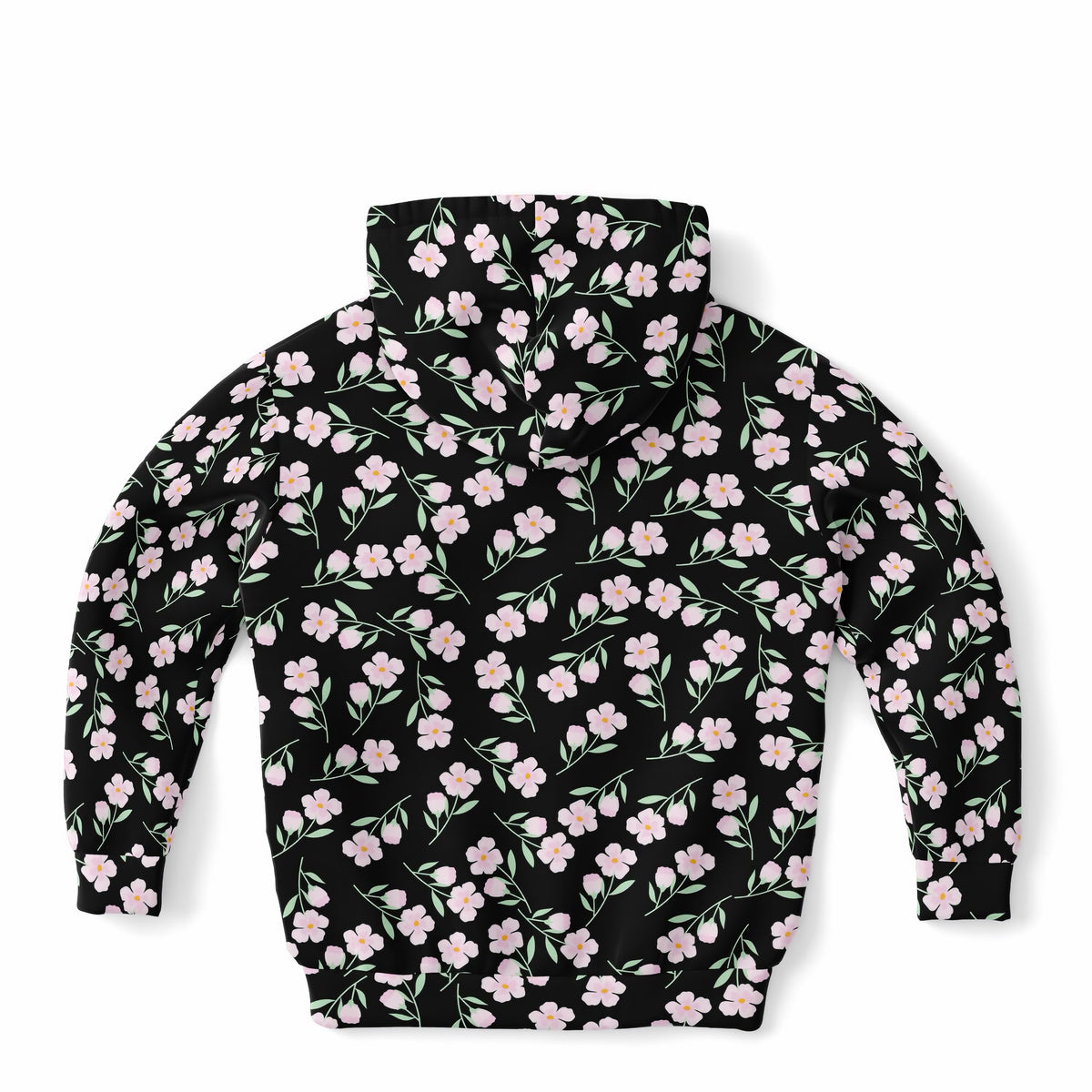 Girls Pink Flowers Hoodie – Ultra Comfy & Stretchy, Cozy Fleece or Lightweight Sports Fabric, Double-Layer Hood & Kangaroo Pocket
