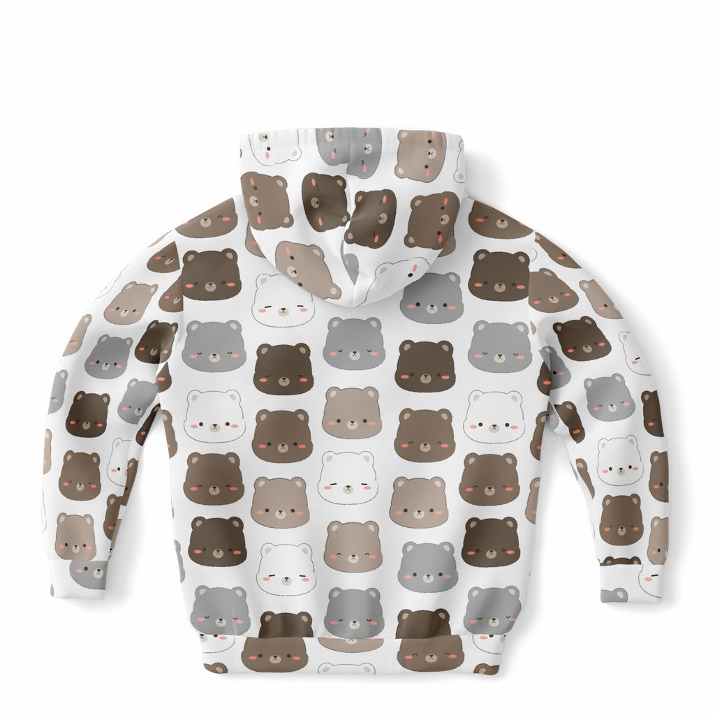 Kids Cute Bear Hoodie – Ultra Comfy & Stretchy, Cozy Fleece or Lightweight Sports Fabric, Double-Layer Hood & Kangaroo Pocket