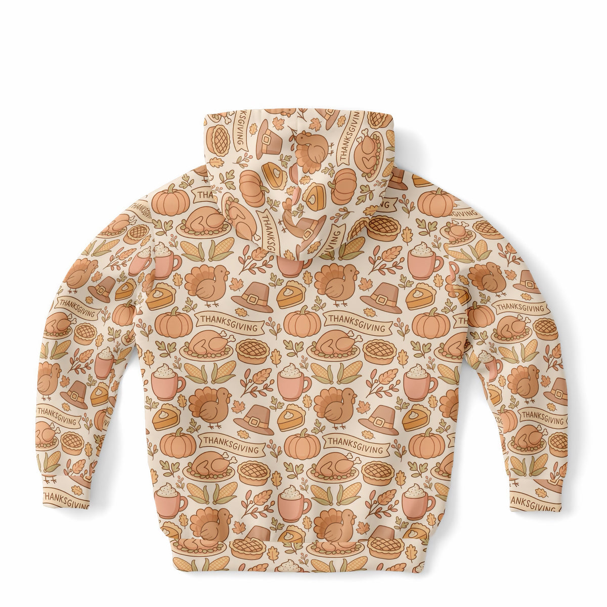 Kids Thanksgiving Turkey Hoodie – Ultra Comfy & Stretchy, Cozy Fleece or Lightweight Sports Fabric, Double-Layer Hood & Kangaroo Pocket