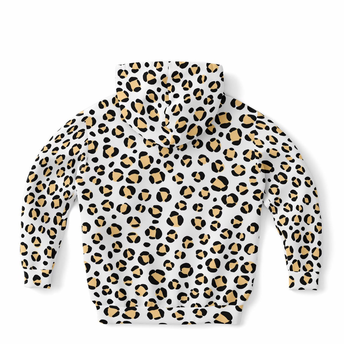 Girls Yellow Leopard Print Hoodie – Ultra Comfy & Stretchy, Cozy Fleece or Lightweight Sports Fabric, Double-Layer Hood & Kangaroo Pocket