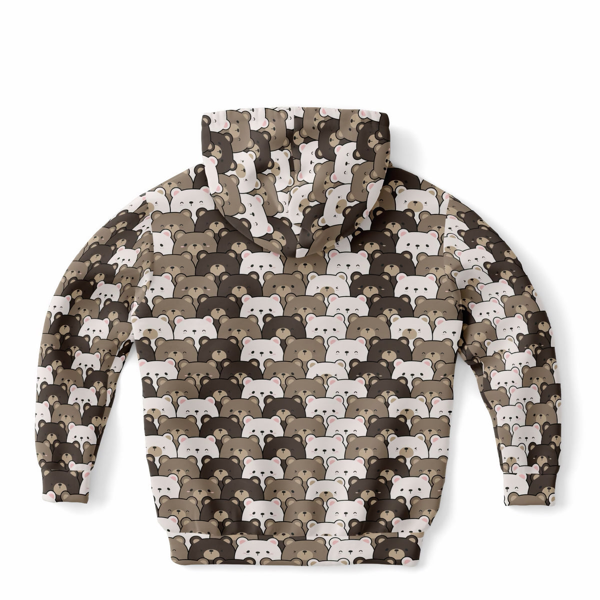Kids Bear Face Hoodie – Ultra Comfy & Stretchy, Cozy Fleece or Lightweight Sports Fabric, Double-Layer Hood & Kangaroo Pocket