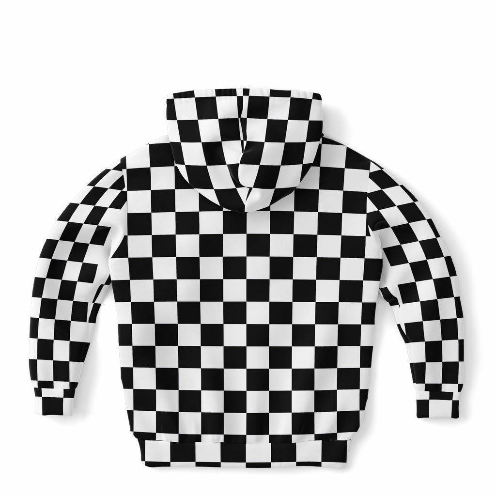 Kids Checkered Hoodie – Ultra Comfy & Stretchy, Cozy Fleece or Lightweight Sports Fabric, Double-Layer Hood & Kangaroo Pocket