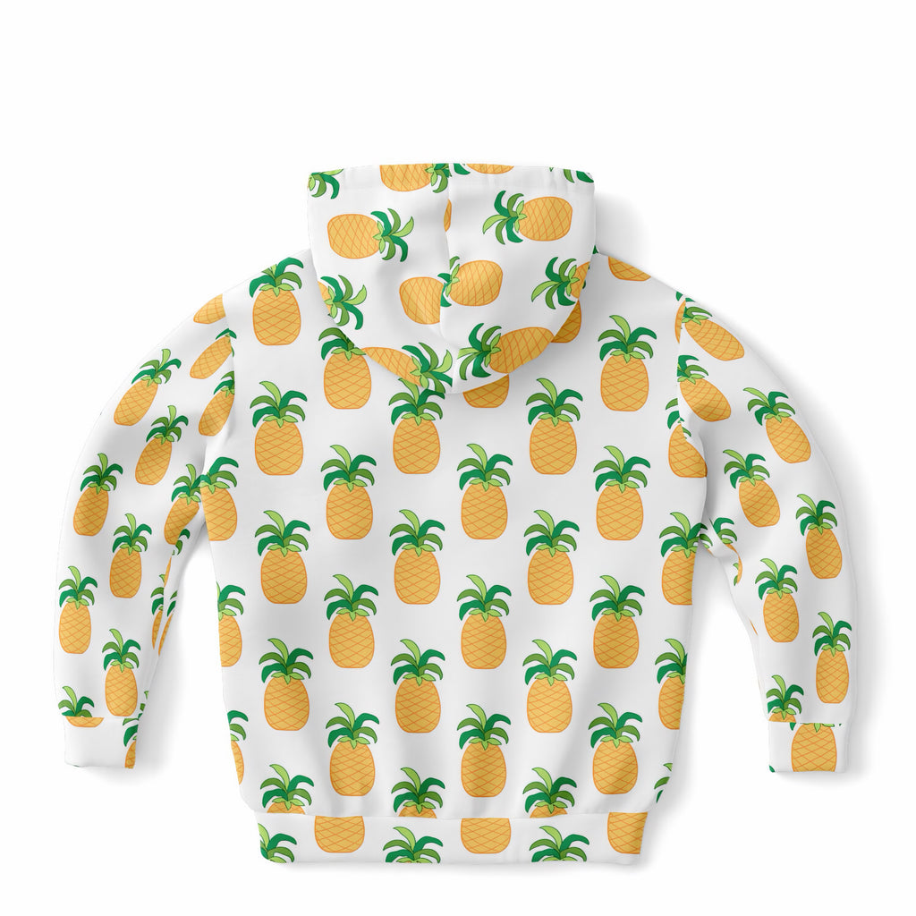Kids Pineapple Hoodie – Ultra Comfy & Stretchy, Cozy Fleece or Lightweight Sports Fabric, Double-Layer Hood & Kangaroo Pocket