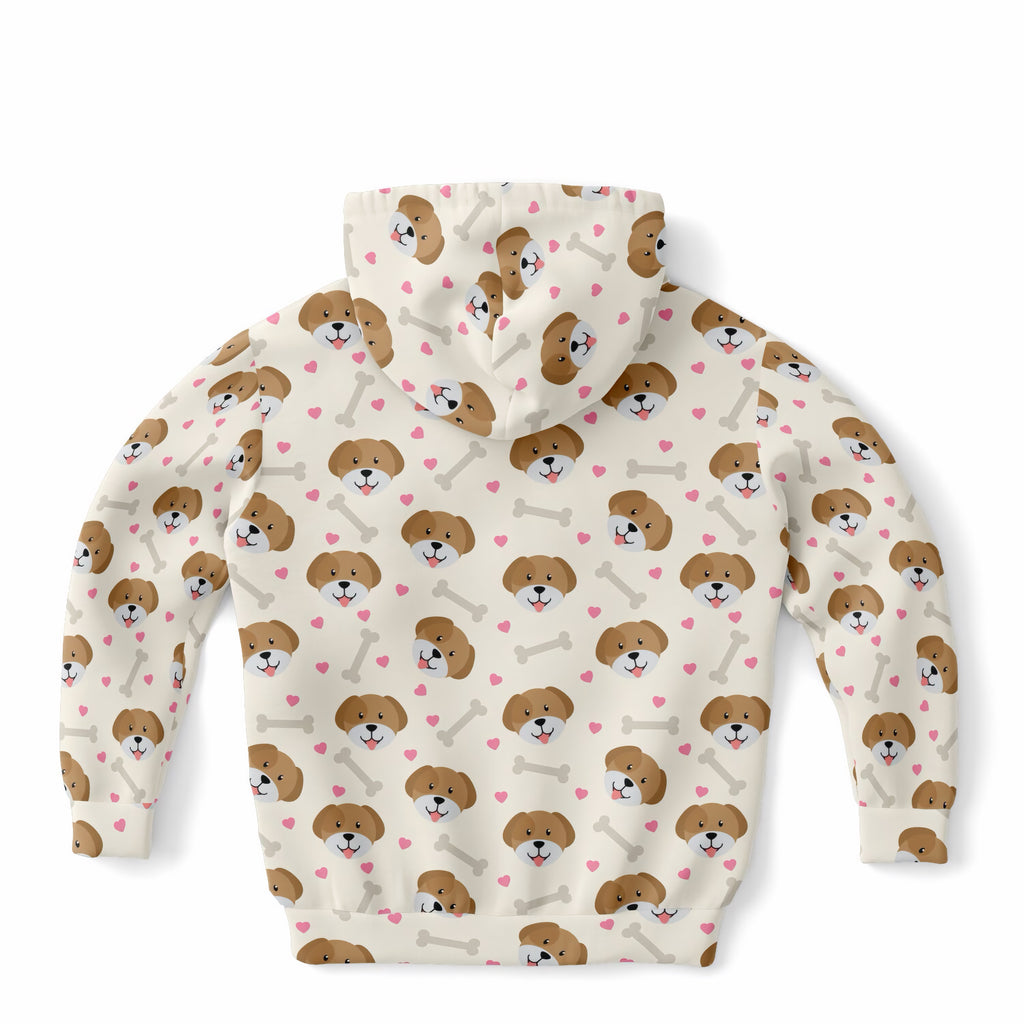 Girls Cute Puppy Dog Hoodie – Ultra Comfy & Stretchy, Cozy Fleece or Lightweight Sports Fabric, Double-Layer Hood & Kangaroo Pocket