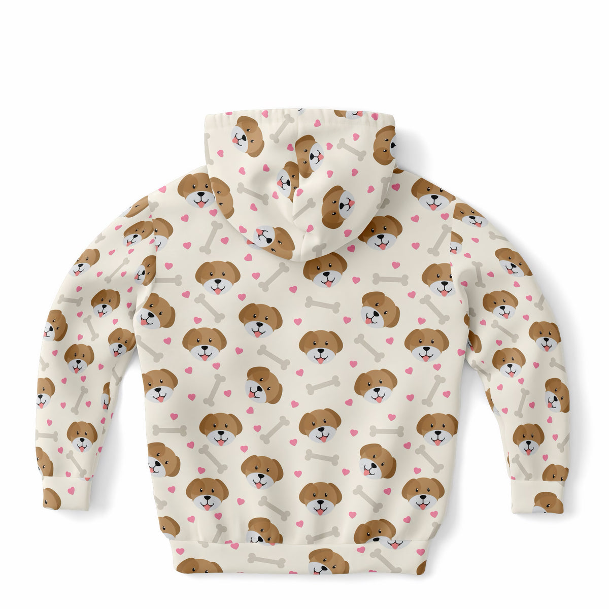 Girls Cute Puppy Dog Hoodie – Ultra Comfy & Stretchy, Cozy Fleece or Lightweight Sports Fabric, Double-Layer Hood & Kangaroo Pocket
