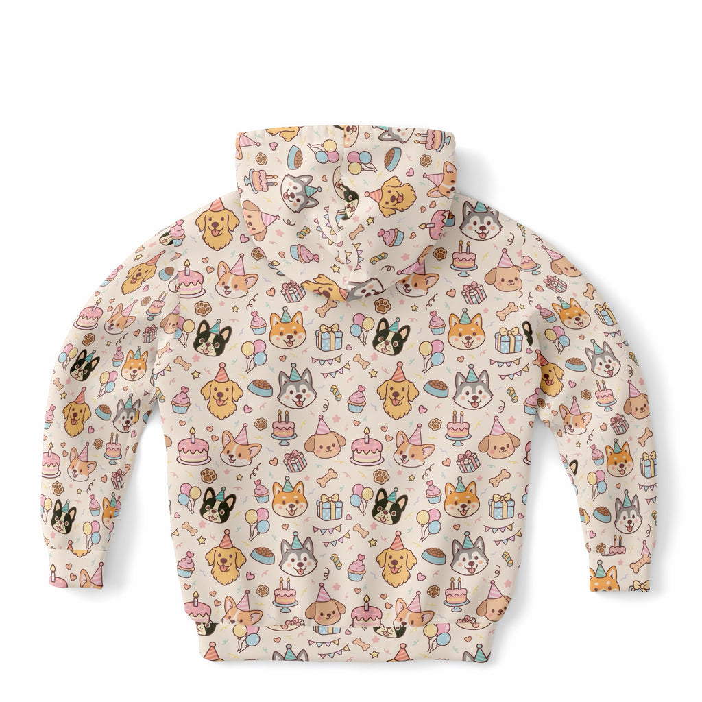 Kids Puppy Birthday Hoodie – Ultra Comfy & Stretchy, Cozy Fleece or Lightweight Sports Fabric, Double-Layer Hood & Kangaroo Pocket