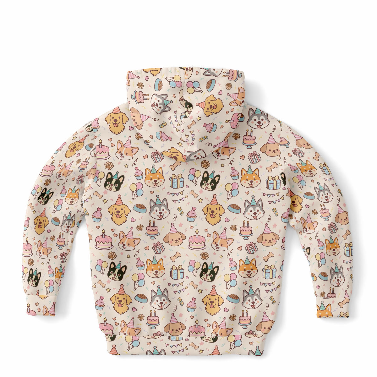 Kids Puppy Birthday Hoodie – Ultra Comfy & Stretchy, Cozy Fleece or Lightweight Sports Fabric, Double-Layer Hood & Kangaroo Pocket