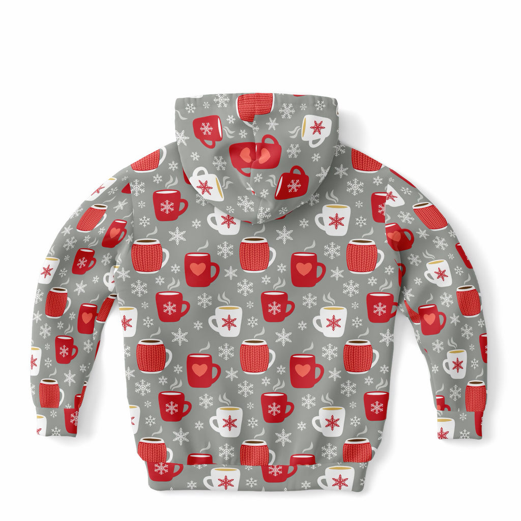 Kids Christmas Hot Cocoa Christmas Hoodie – Ultra Comfy & Stretchy, Cozy Fleece or Lightweight Sports Fabric, Double-Layer Hood & Kangaroo Pocket
