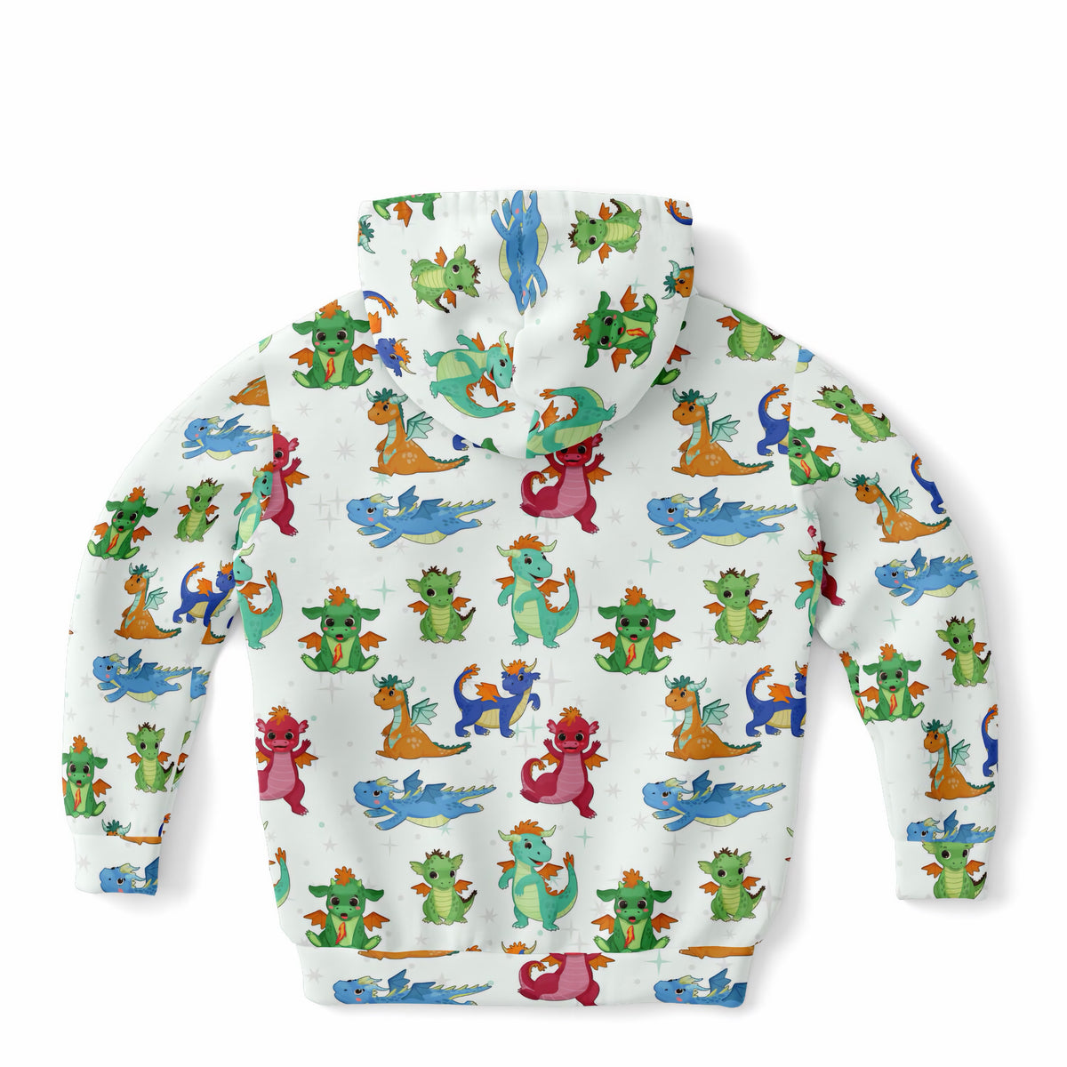 Kids Colorful Dragon Hoodie – Ultra Comfy & Stretchy, Cozy Fleece or Lightweight Sports Fabric, Double-Layer Hood & Kangaroo Pocket