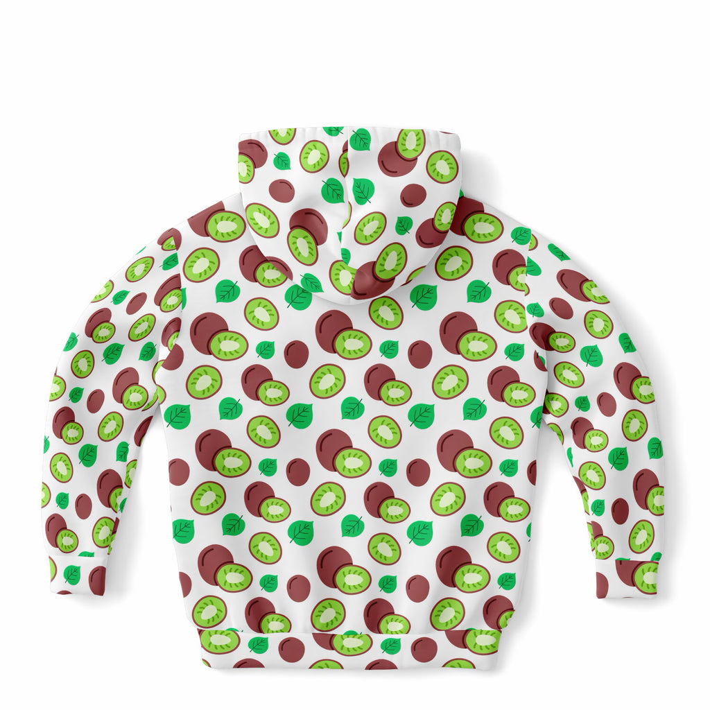 Kids Kiwi Fruit Hoodie – Ultra Comfy & Stretchy, Cozy Fleece or Lightweight Sports Fabric, Double-Layer Hood & Kangaroo Pocket