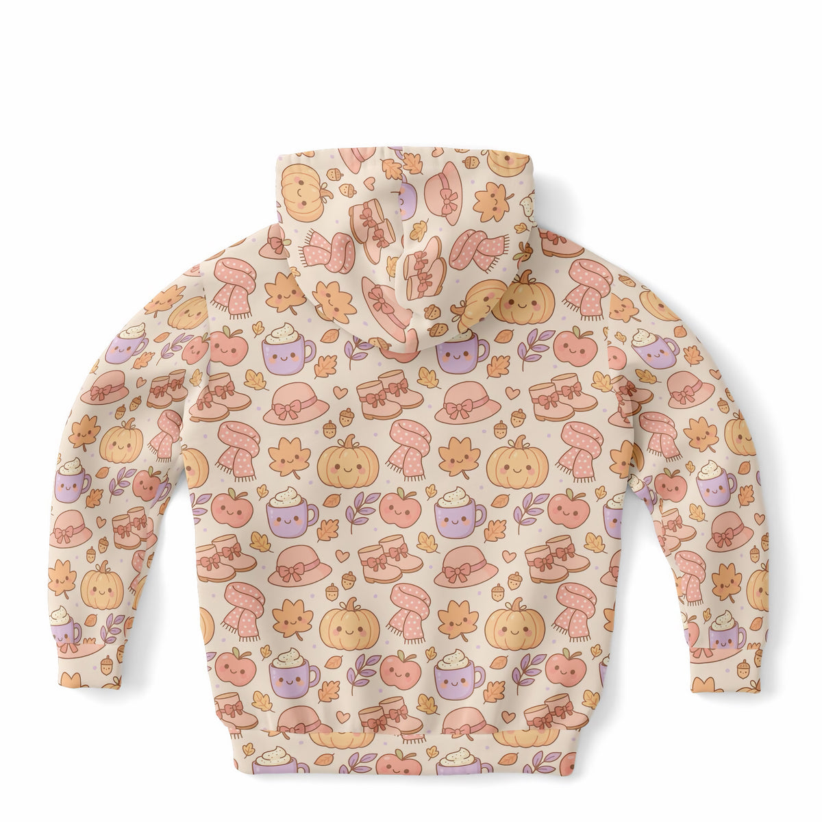 Girls Kawaii Fall Hoodie – Ultra Comfy & Stretchy, Cozy Fleece or Lightweight Sports Fabric, Double-Layer Hood & Kangaroo Pocket