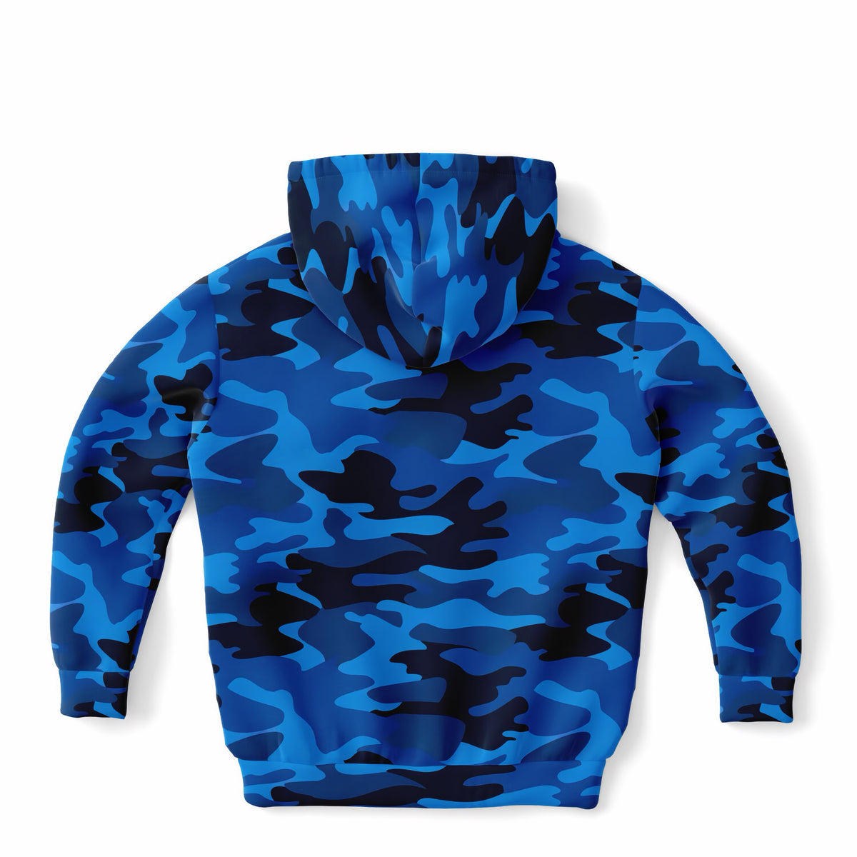 Kids Blue Camouflage Hoodie – Ultra Comfy & Stretchy, Cozy Fleece or Lightweight Sports Fabric, Double-Layer Hood & Kangaroo Pocket