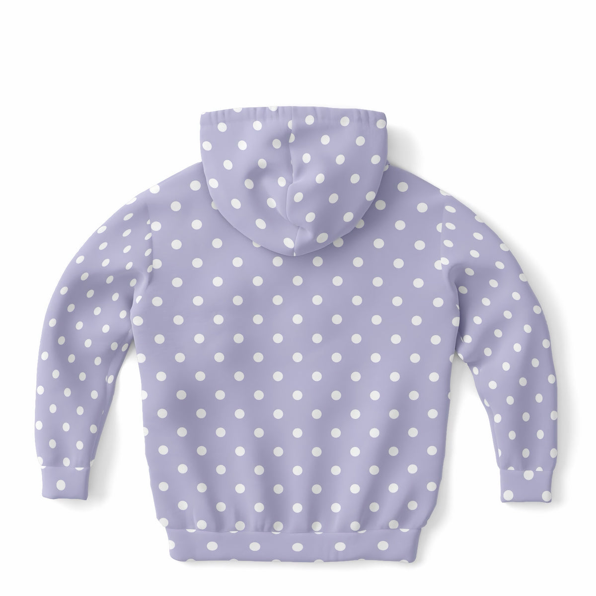 Girls Light Purple Polka Dot Hoodie – Ultra Comfy & Stretchy, Cozy Fleece or Lightweight Sports Fabric, Double-Layer Hood & Kangaroo Pocket