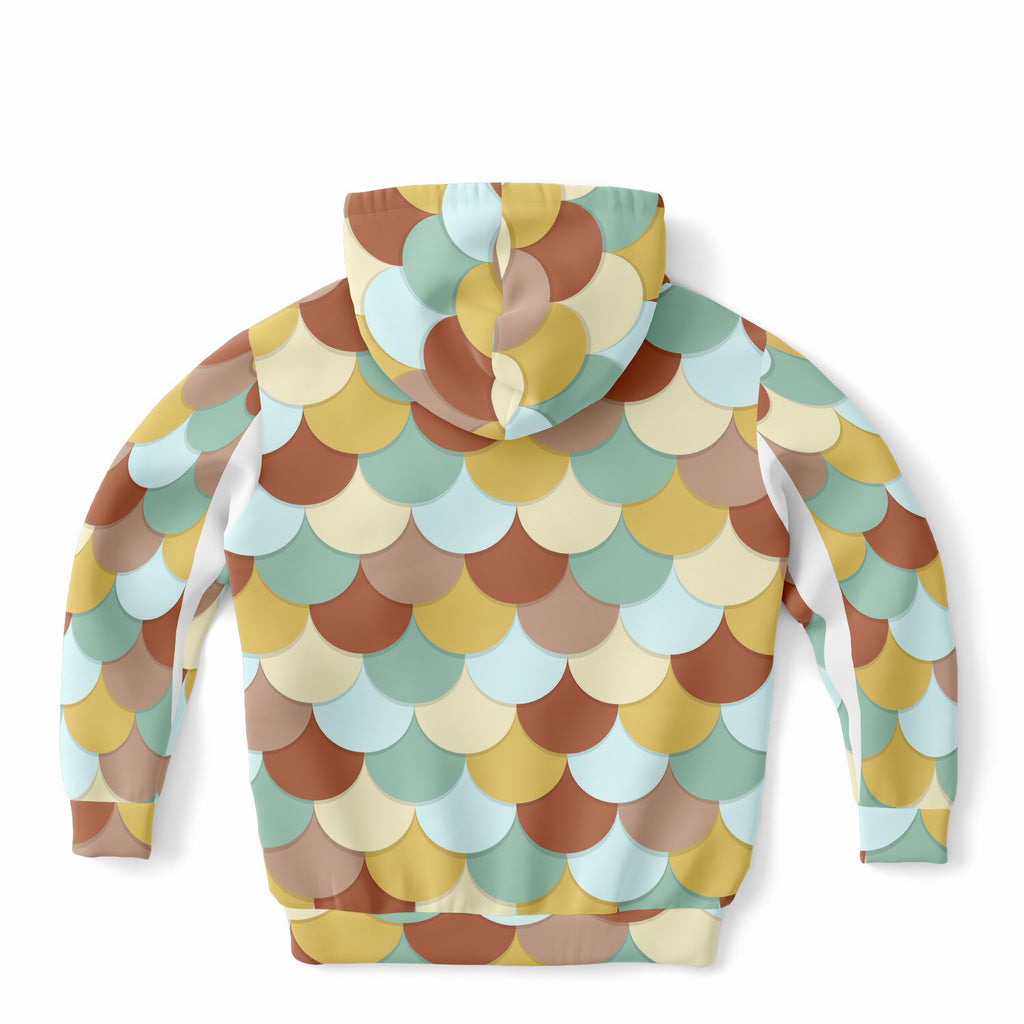 Girls Green Mermaid Hoodie – Ultra Comfy & Stretchy, Cozy Fleece or Lightweight Sports Fabric, Double-Layer Hood & Kangaroo Pocket