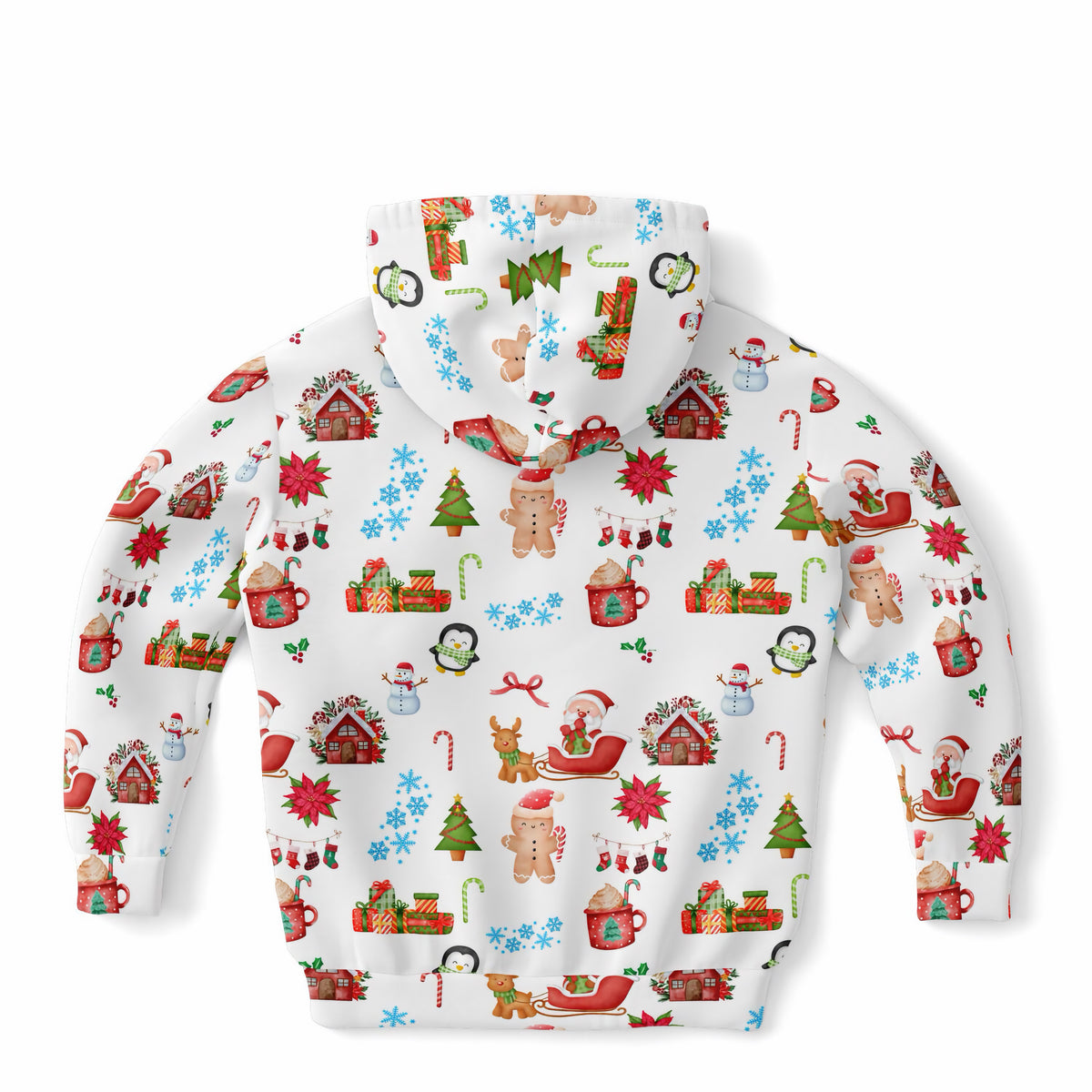 Kids Christmas Hoodie – Ultra Comfy & Stretchy, Cozy Fleece or Lightweight Sports Fabric, Double-Layer Hood & Kangaroo Pocket