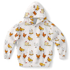 Kids Chicken Hoodie – Cozy Cotton Fleece or Lightweight Sports Fabric