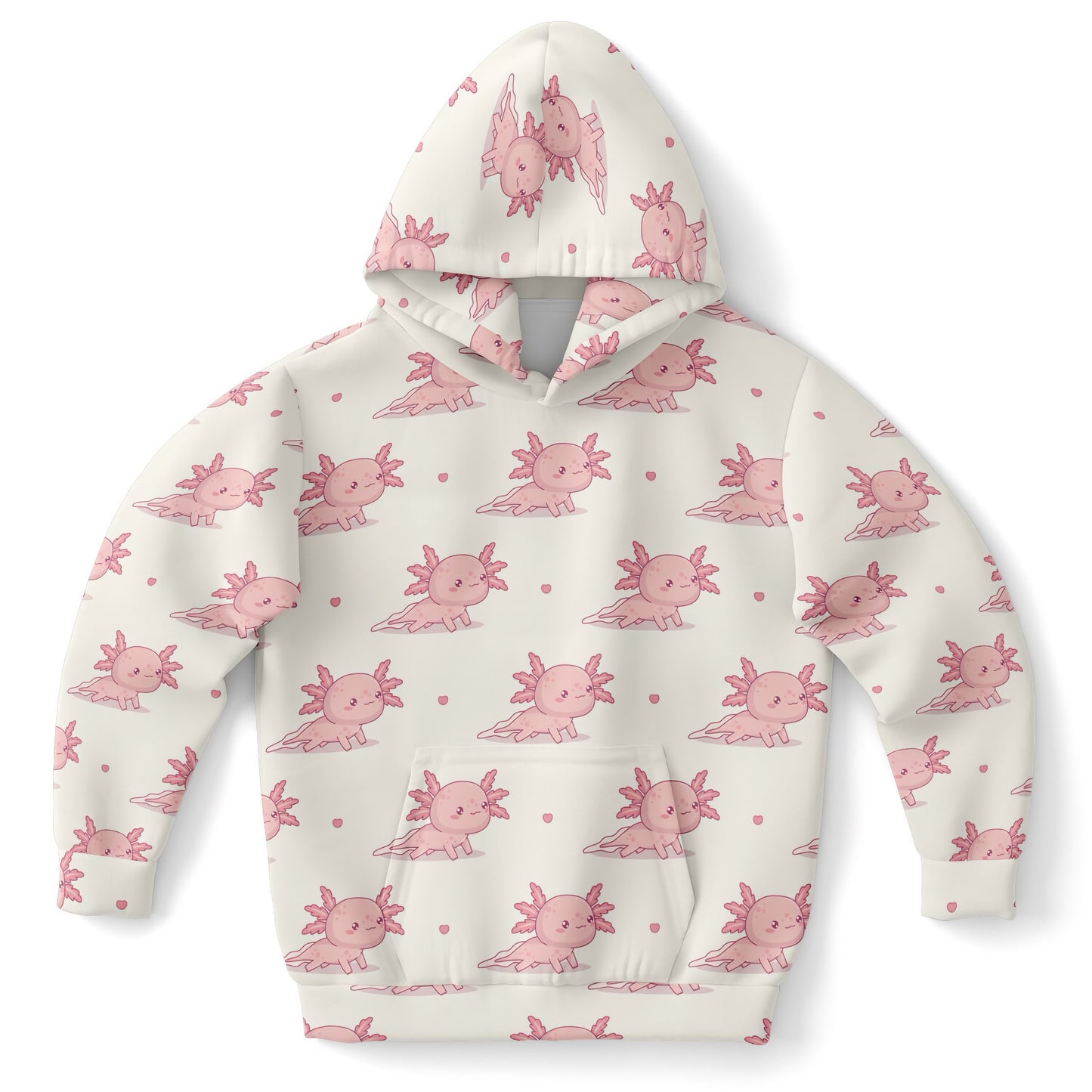 Girls Pink Axolotl Hoodie