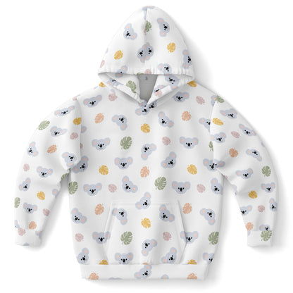 Kids Koala Bear Hoodie – Cozy Cotton Fleece or Lightweight Sports Fabric