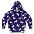 Girls Space Unicorn Hoodie – Cozy Cotton Fleece or Lightweight Sports Fabric