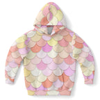 Girls Pink Mermaid Hoodie – Cozy Cotton Fleece or Lightweight Sports Fabric