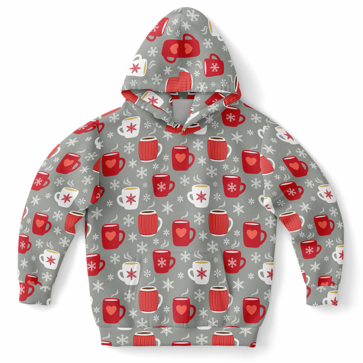 Kids Christmas Hot Cocoa Christmas Hoodie – Ultra Comfy & Stretchy, Cozy Fleece or Lightweight Sports Fabric, Double-Layer Hood & Kangaroo Pocket