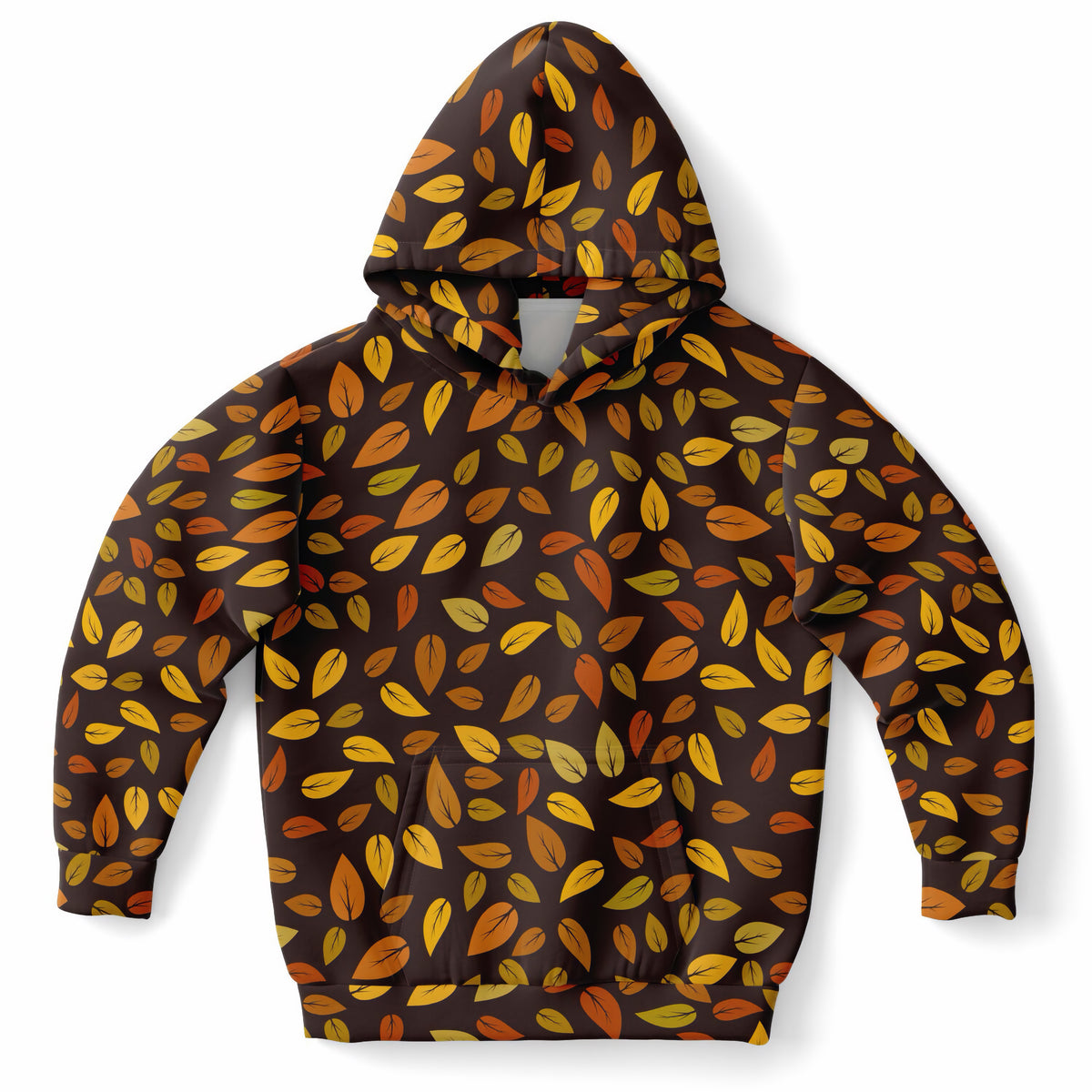 Kids Fall Autumn Leaves Hoodie – Ultra Comfy & Stretchy, Cozy Fleece or Lightweight Sports Fabric, Double-Layer Hood & Kangaroo Pocket