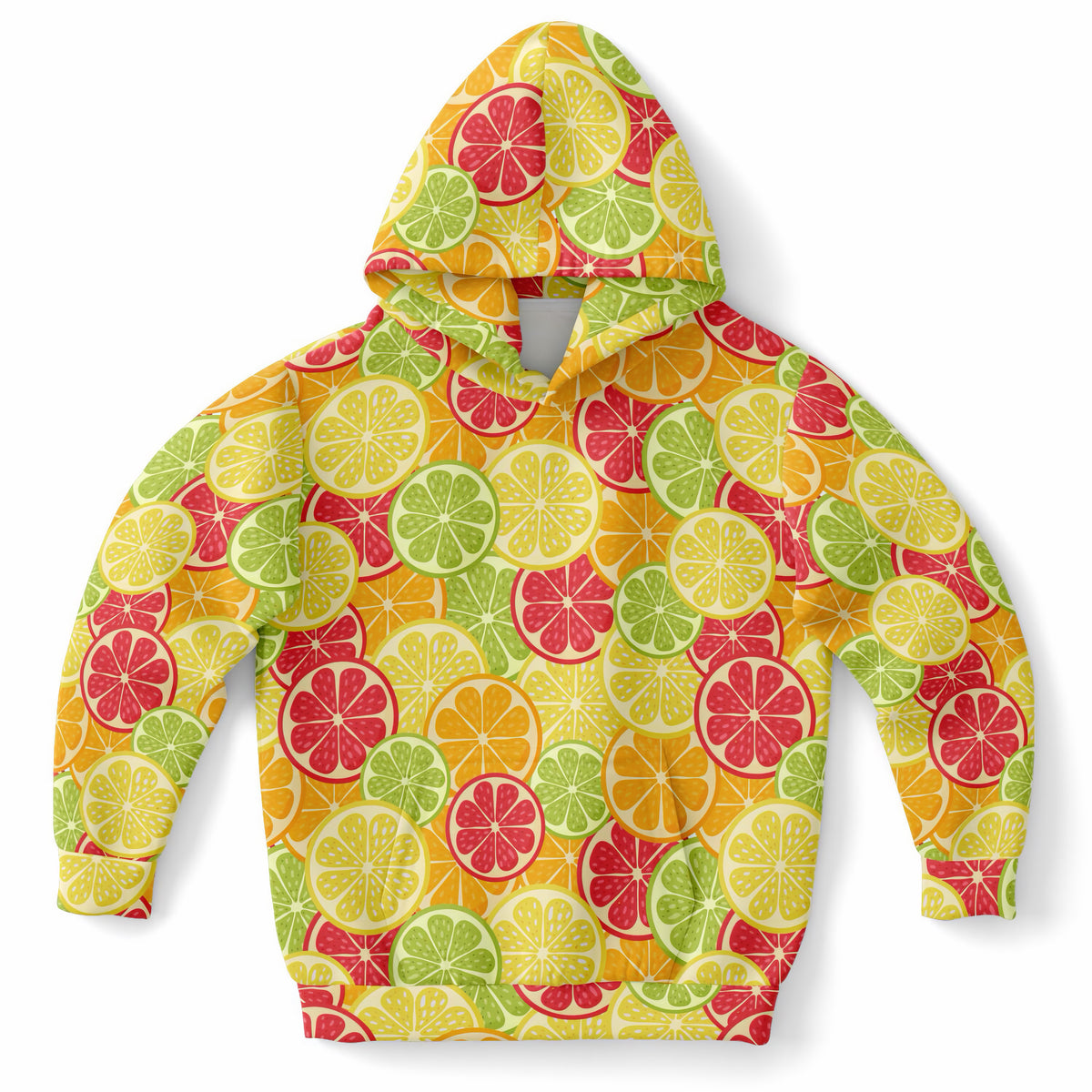 Kids Citrus Fruit Hoodie – Ultra Comfy & Stretchy, Cozy Fleece or Lightweight Sports Fabric, Double-Layer Hood & Kangaroo Pocket