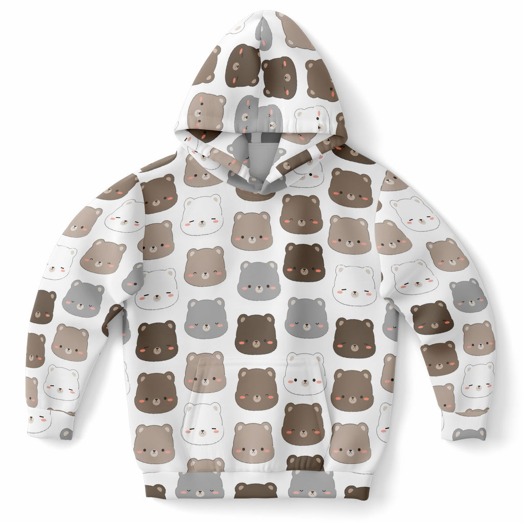 Kids Cute Bear Hoodie – Ultra Comfy & Stretchy, Cozy Fleece or Lightweight Sports Fabric, Double-Layer Hood & Kangaroo Pocket
