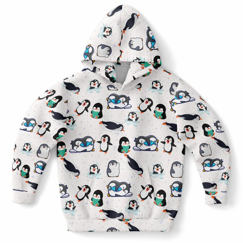 Kids Cute Penguin Hoodie – Ultra Comfy & Stretchy, Cozy Fleece or Lightweight Sports Fabric, Double-Layer Hood & Kangaroo Pocket