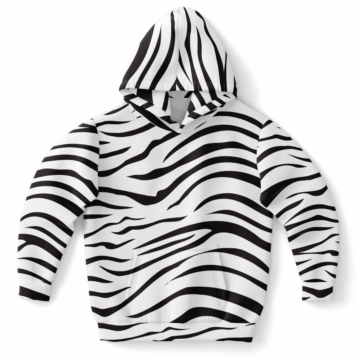 Kids Zebra Print Hoodie – Ultra Comfy & Stretchy, Cozy Fleece or Lightweight Sports Fabric, Double-Layer Hood & Kangaroo Pocket