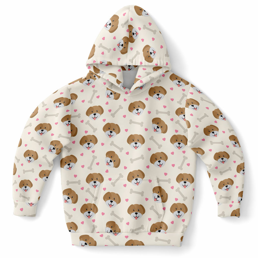 Girls Cute Puppy Dog Hoodie – Ultra Comfy & Stretchy, Cozy Fleece or Lightweight Sports Fabric, Double-Layer Hood & Kangaroo Pocket
