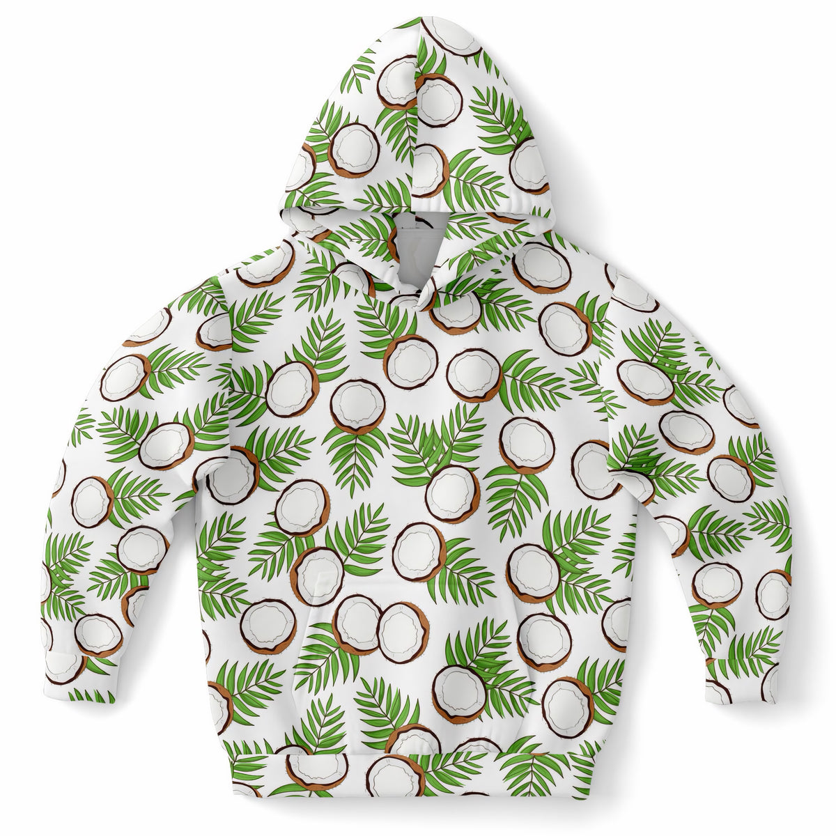 Kids Coconut Hoodie – Ultra Comfy & Stretchy, Cozy Fleece or Lightweight Sports Fabric, Double-Layer Hood & Kangaroo Pocket