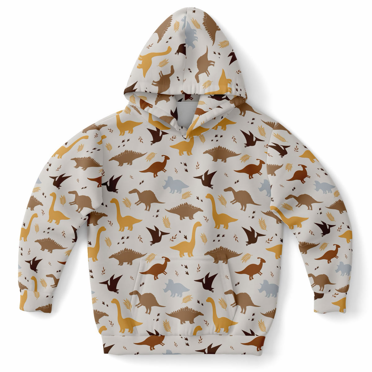 Kids Dinosaur Hoodie – Ultra Comfy & Stretchy, Cozy Fleece or Lightweight Sports Fabric, Double-Layer Hood & Kangaroo Pocket