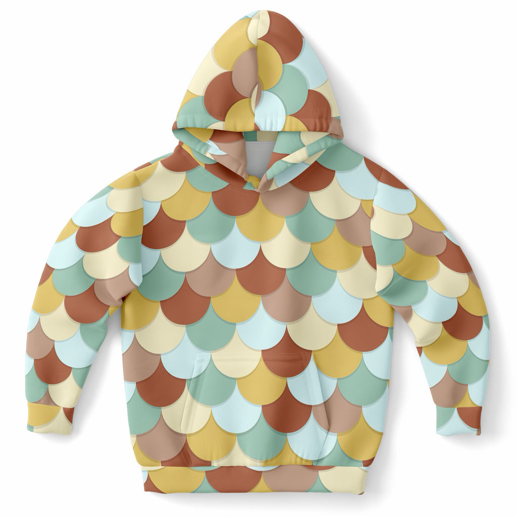 Girls Green Mermaid Hoodie – Ultra Comfy & Stretchy, Cozy Fleece or Lightweight Sports Fabric, Double-Layer Hood & Kangaroo Pocket