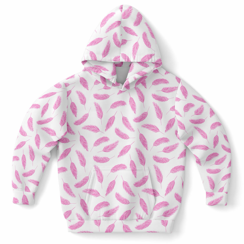 Kids Pink Flamingo Hoodie – Ultra Comfy & Stretchy, Cozy Fleece or Lightweight Sports Fabric, Double-Layer Hood & Kangaroo Pocket
