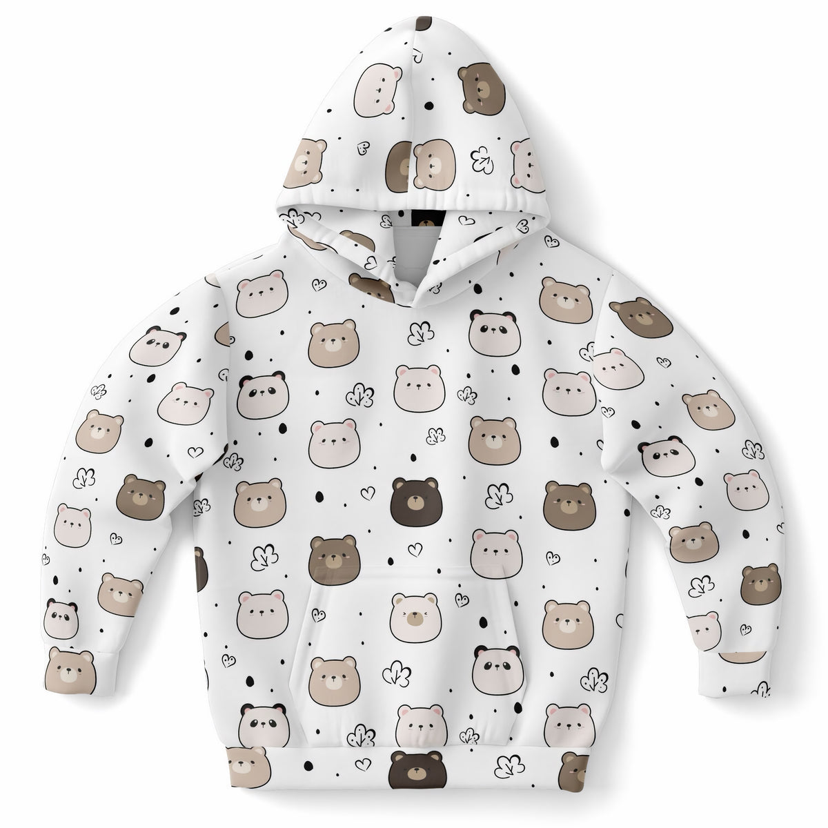 Kids Cute Bear & Panda Hoodie – Ultra Comfy & Stretchy, Cozy Fleece or Lightweight Sports Fabric, Double-Layer Hood & Kangaroo Pocket