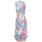 Girls Rainbow Mermaid Hoodie – Cozy Cotton Fleece or Lightweight Sports Fabric