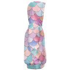 Girls Rainbow Mermaid Hoodie – Cozy Cotton Fleece or Lightweight Sports Fabric