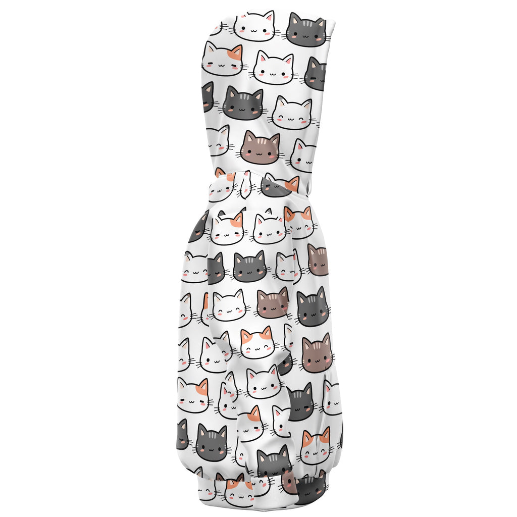 Girls Cat Hoodie – Cozy Cotton Fleece or Lightweight Sports Fabric