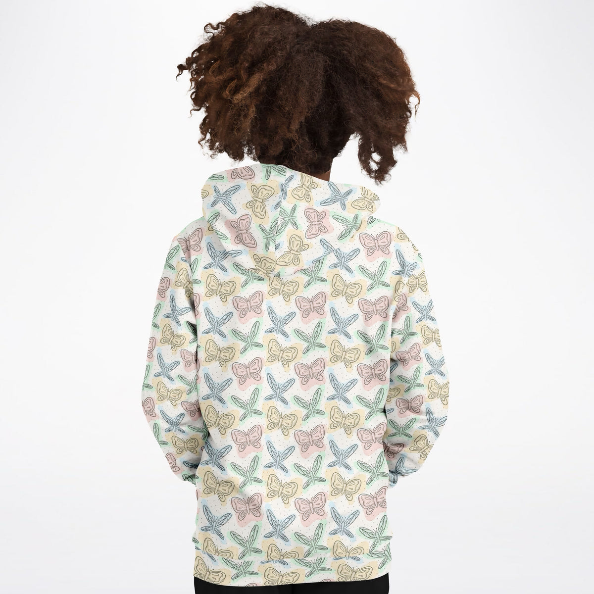 Kids Pastel Butterfly & Dragonfly Hoodie – Ultra Comfy & Stretchy, Cozy Fleece or Lightweight Sports Fabric, Double-Layer Hood & Kangaroo Pocket